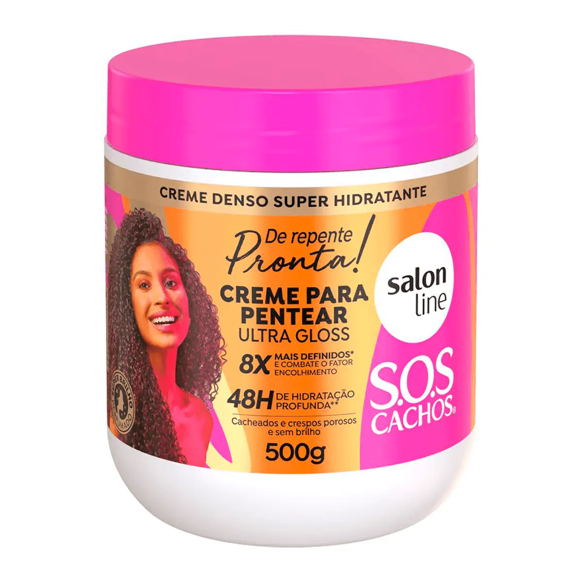 Salon Line Sos Cr Pentear 500g Ultra Gloss De Repente Pronta Novo