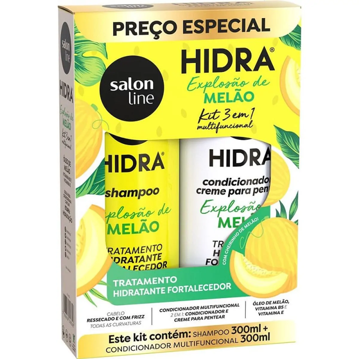 Kit Salon Line Shampoo Condicionador Hidra Melao 2x300ml