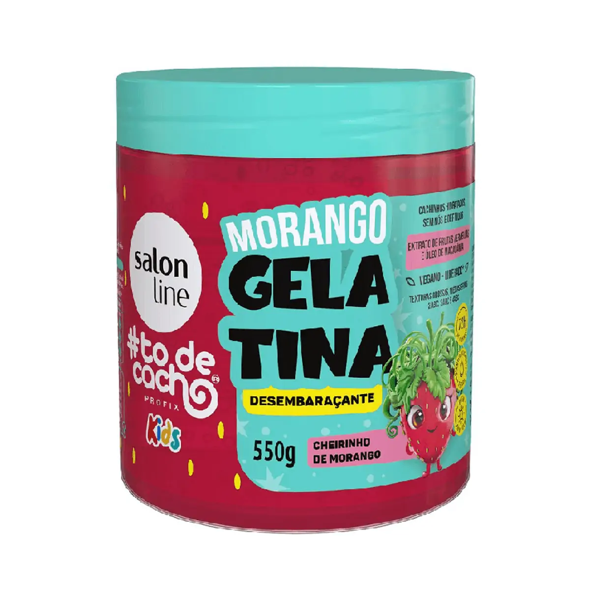 Gelatina Capilar Salon Line Todecacho Kids Morango 550g