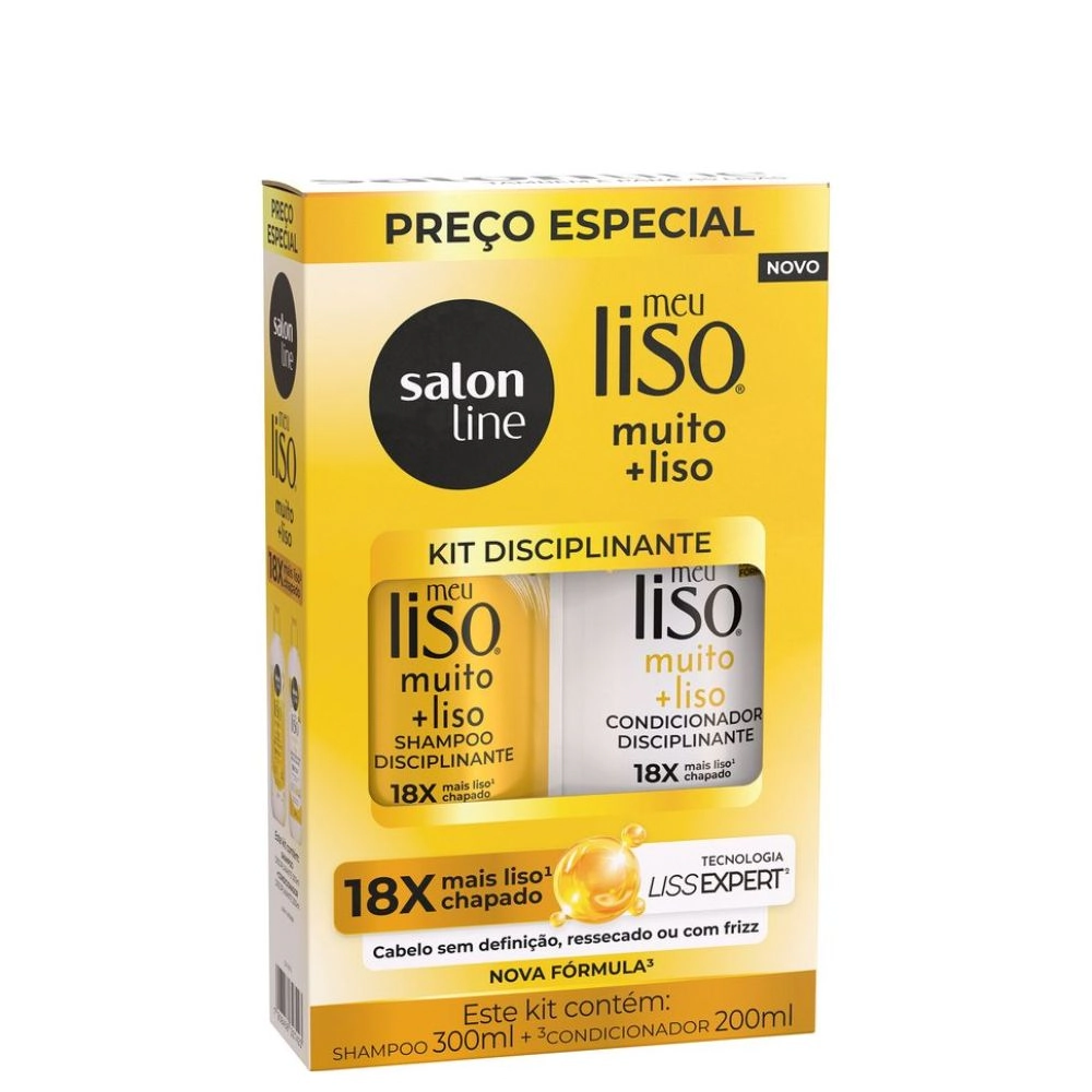 Kit Sh 300ml Cond 200ml S Line Meu Liso Muito Liso
