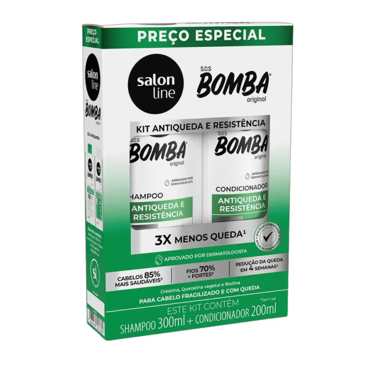 Kit S Line Sh 300ml Cond 200ml Sos Bomba 200ml Antiqueda E Resistencia