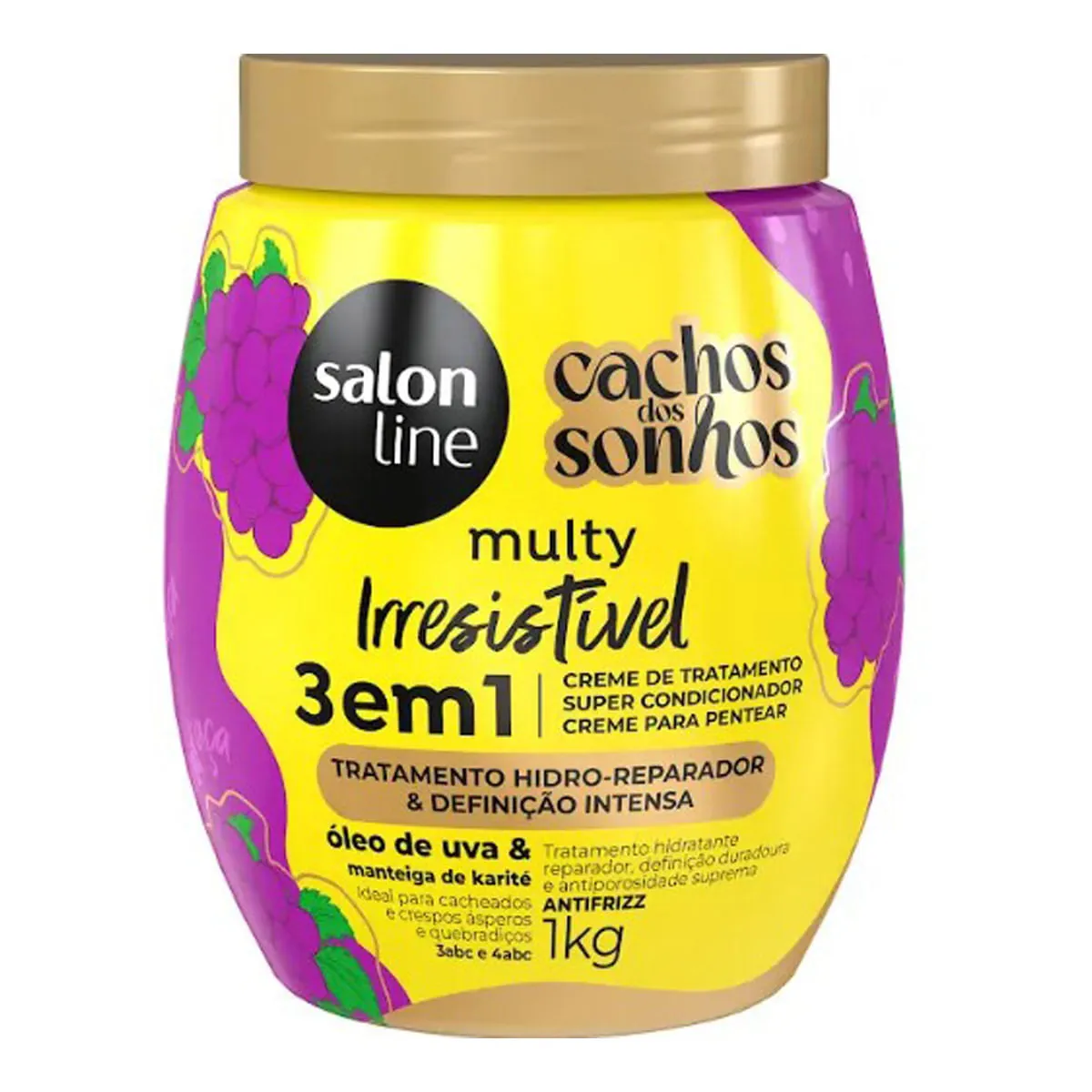 Cr Trat S Line Cachos Dos Sonhos 1kg Multy Irresistivel Uva 3 Em 1