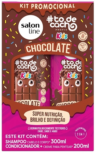 Kit Sh 300ml Cond 200ml S Line Todecacho Kids Chocolate