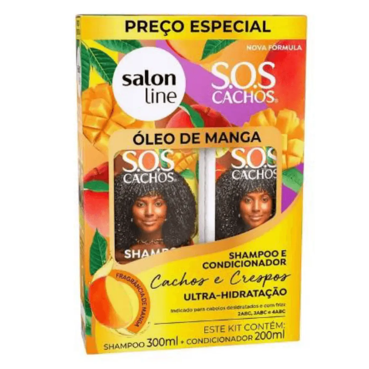 Kit S Line Sh 300ml Cond 200ml Sos Cachos Oleo De Manga