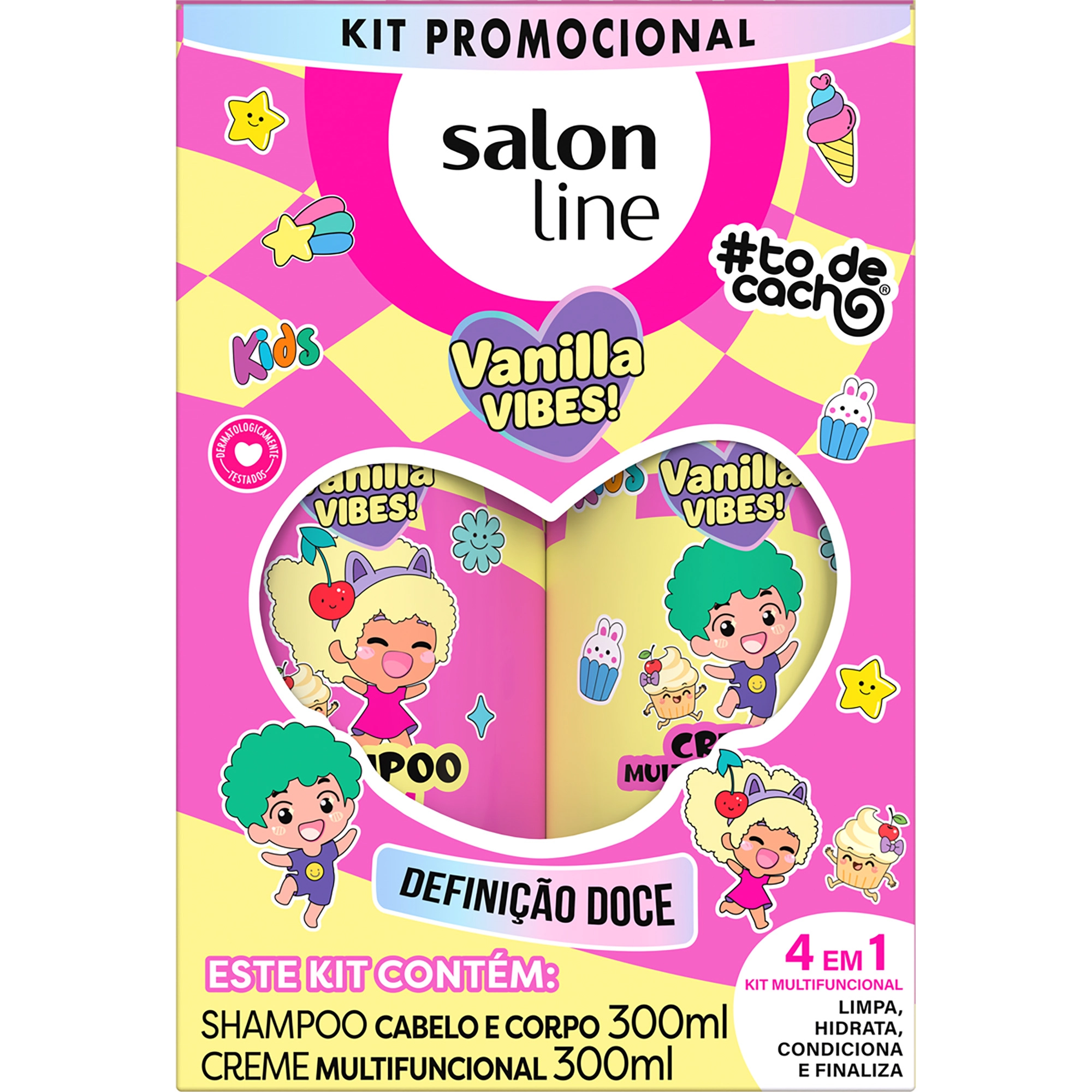 Kit Sh Cr S Line Kids 300ml Multy Vanilla Vibes
