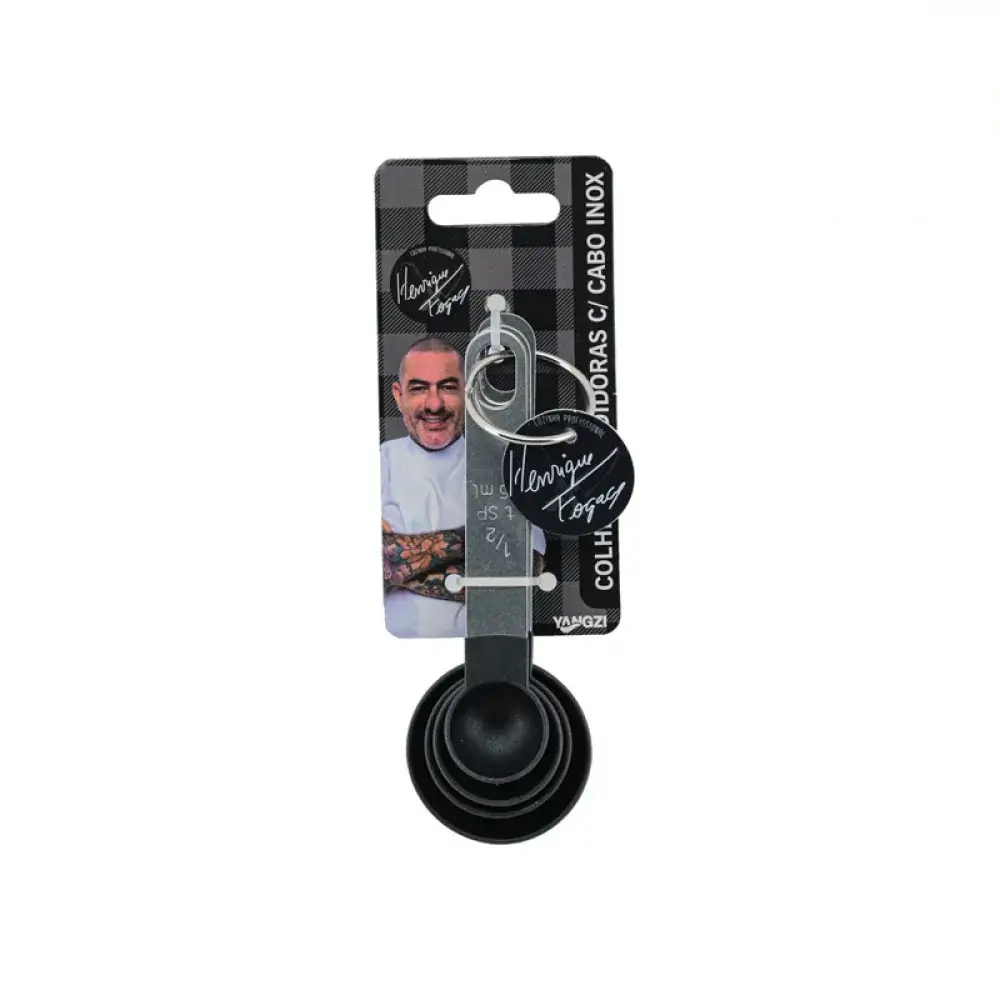 Colheres Medidoras Fogaca C/cabo Yazi C/4pc
