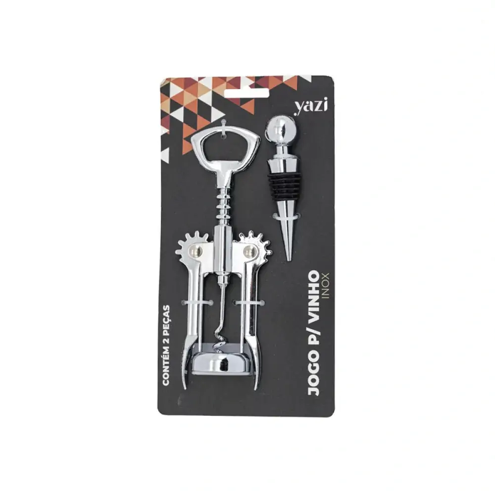 Jogo P/vinho Inox Yazi C/2pcs