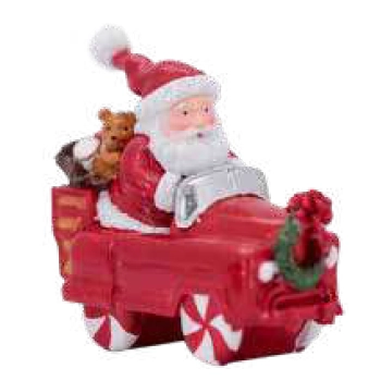 Enfeite Yangzi Resina Papai Noel Carro 23689