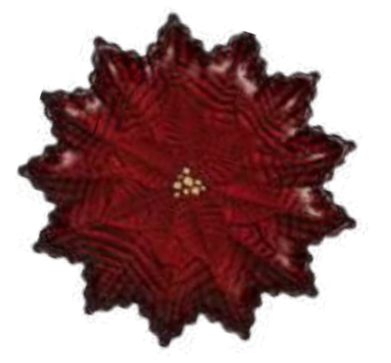 Prato Decorativo Vidro New Pointsettia 29cm Ref.24665