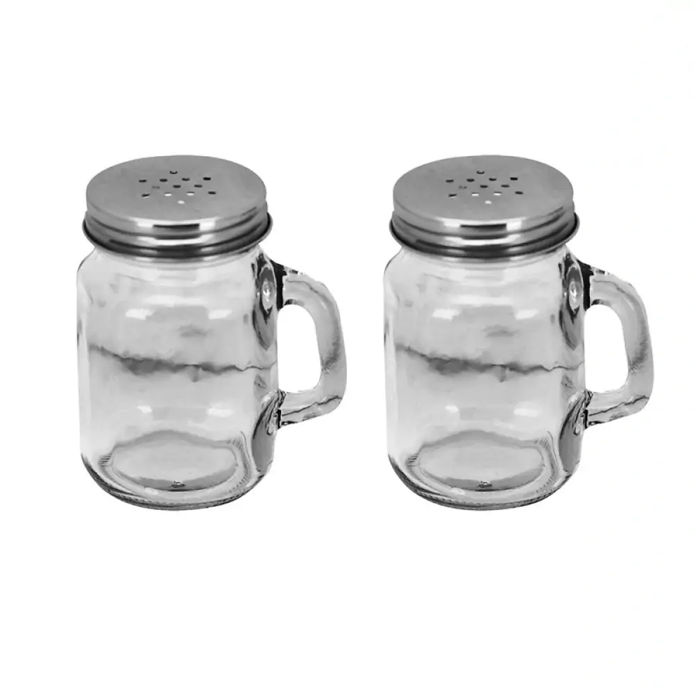 Jogo Mini Saleiro/pim.de Vidro C/alca Yangzi 120ml