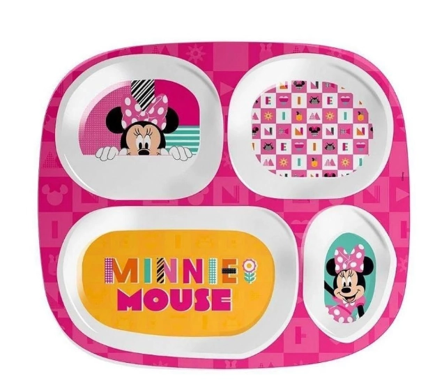 Prato Divisoria Melamine 24,5cm Minnie