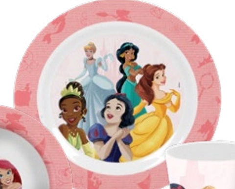 Prato Fundo Melamine 21cm Princesas