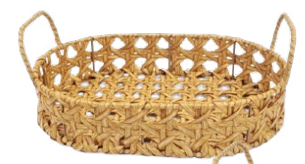 Cesta Oval Com Alca Palhinha 26x18x5cm