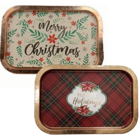 Bandeja Metal Decor Natal Sortida 34x23cm Magizi