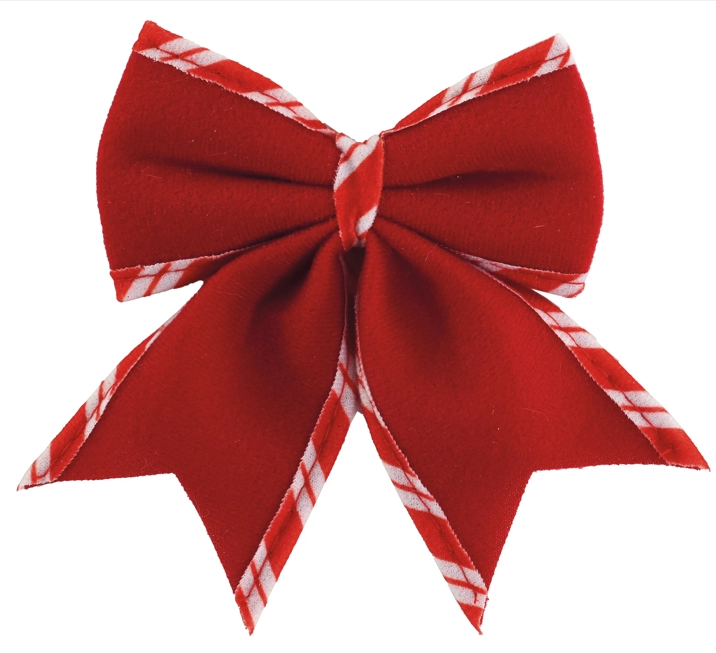 Laco Veludo Borda Candy Vermelho 12x13cm C/2 Ref.28602 Yangzi