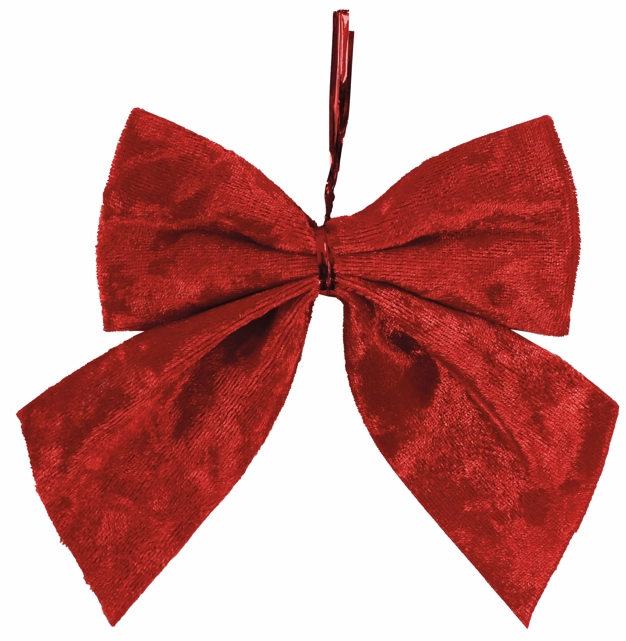 Laco Veludo Borda Candy Vermelho 10cm C/3 Ref.28603 Yangzi