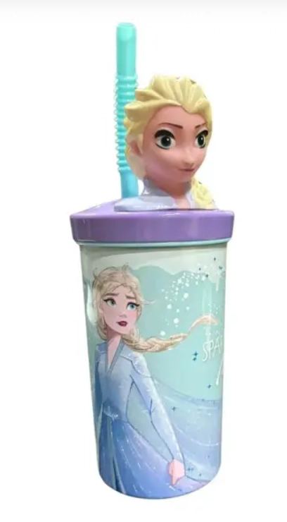 Copo 3d Canudo Frozen 360ml 29786 Yangzi