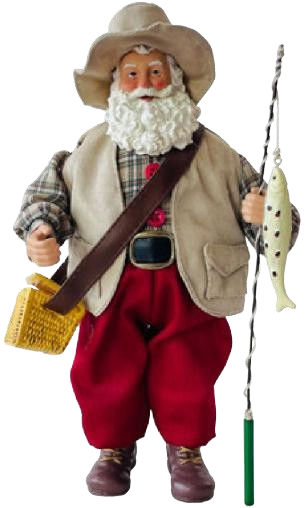 Papai Noel Colection Pescador 30cm Magizi
