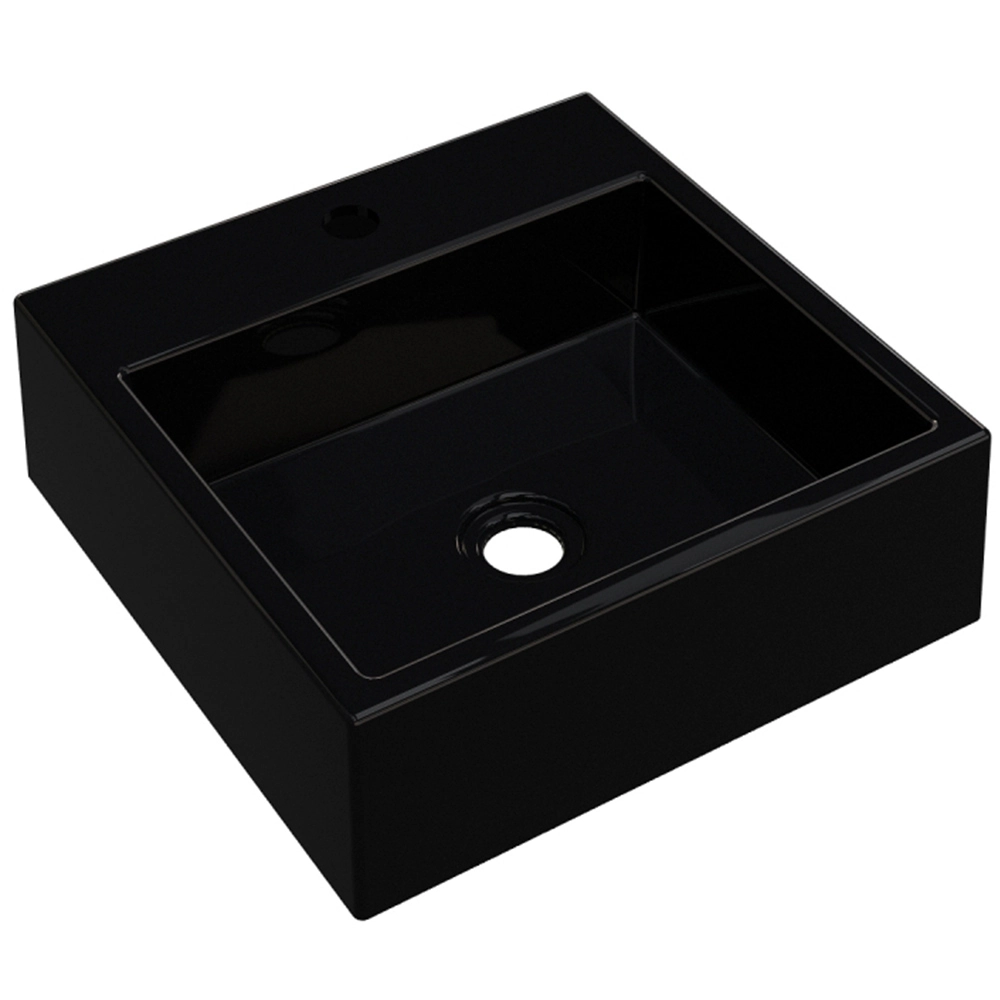 Cuba De Apoio Para Banheiro Quadrada Q355 35x35cm C01 Preto - Lyam Decor