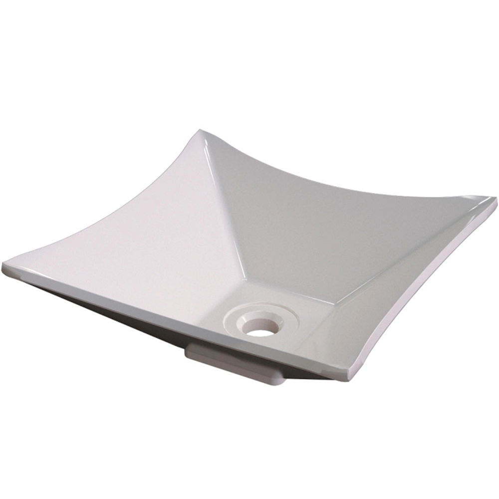 Cuba De Apoio Quadrada Lux Para Banheiro Lavabo C01 L30 Bege - Lyam Decor