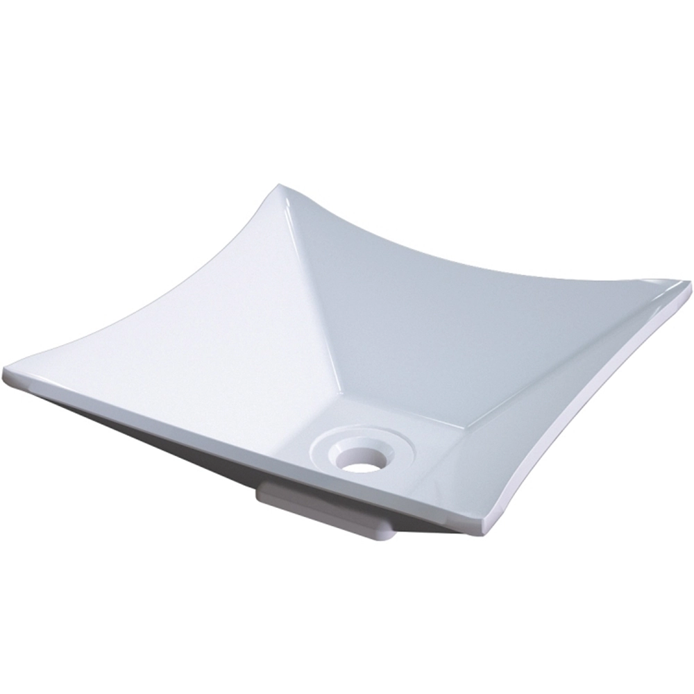 Cuba De Apoio Quadrada Lux Para Banheiro Lavabo C01 L30 Branco - Lyam Decor