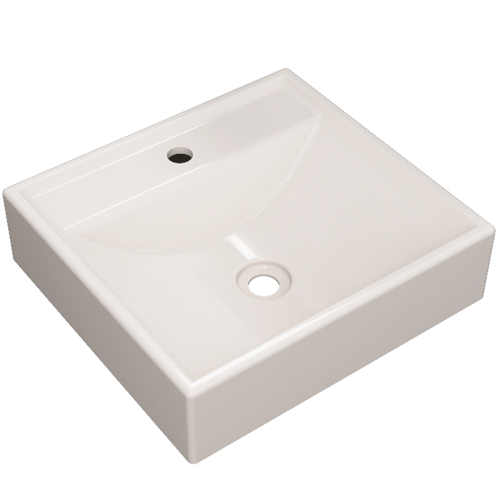 Cuba De Apoio Quadrada Para Banheiro Lavabo C01 Q39w Bege - Lyam Decor