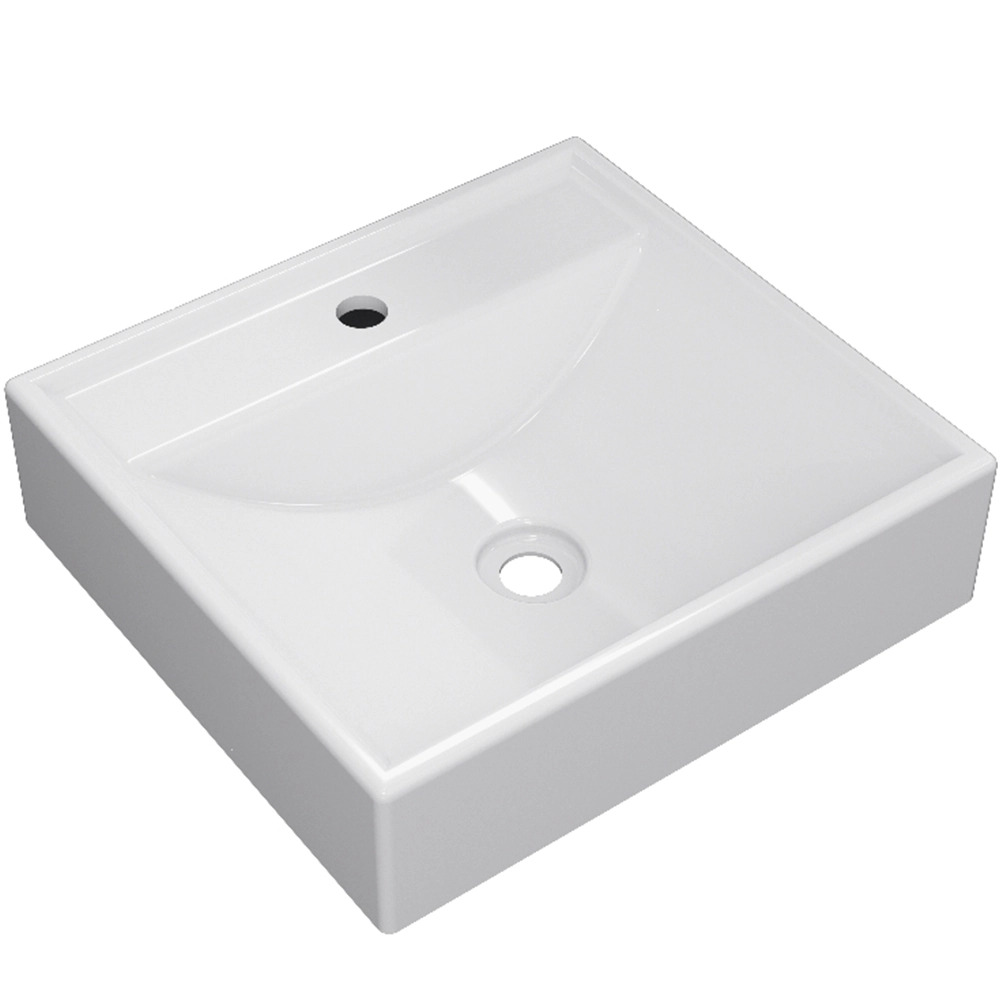 Cuba De Apoio Quadrada Para Banheiro Lavabo C01 Q39w Branco - Lyam Decor
