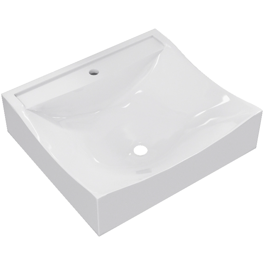Cuba De Apoio Quadrada Para Banheiro Lavabo C01 Q440 Branco - Lyam Decor