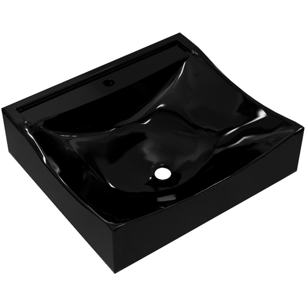 Cuba De Apoio Quadrada Para Banheiro Lavabo C01 Q440 Preto - Lyam Decor