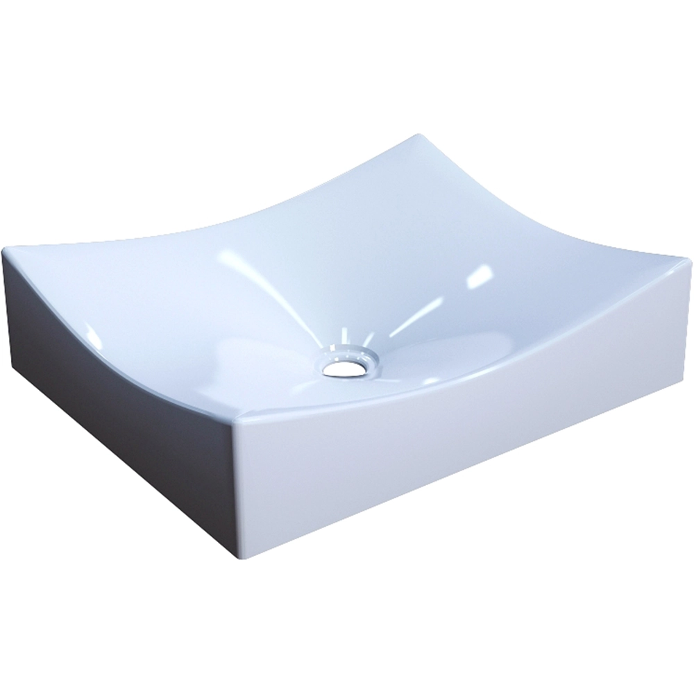 Cuba De Apoio Retangular Para Banheiro Lavabo C01 Ml44w Branco - Lyam Decor