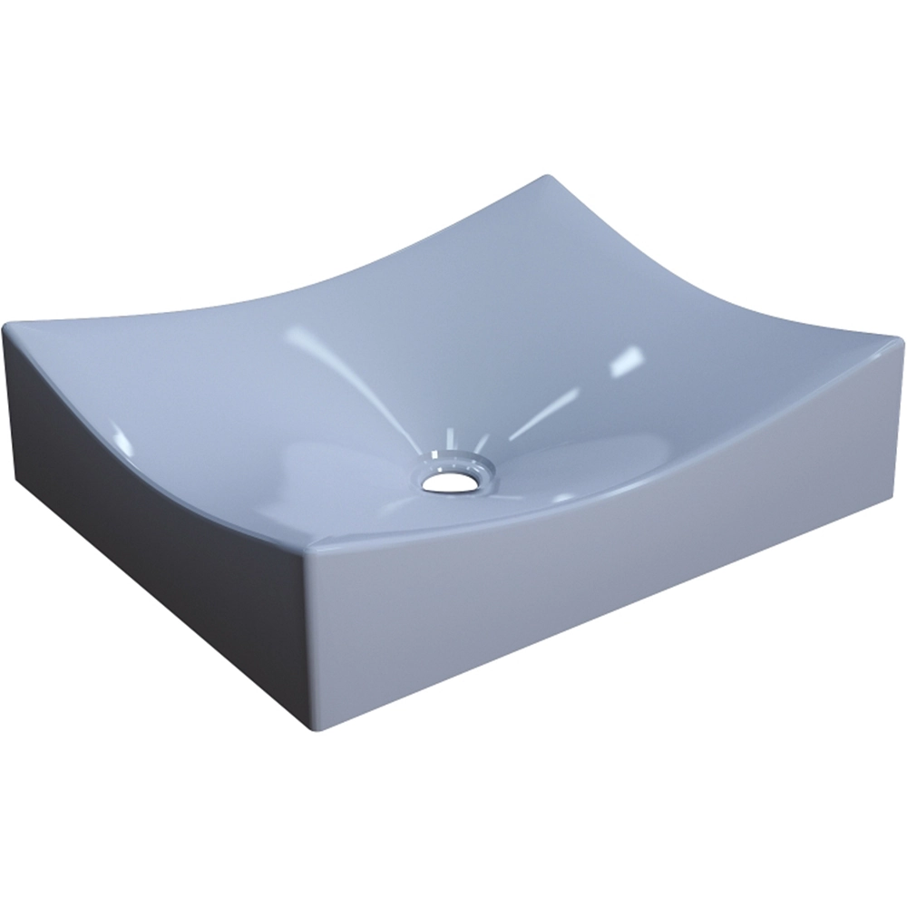 Cuba De Apoio Retangular Para Banheiro Lavabo C01 Ml44w Cinza - Lyam Decor