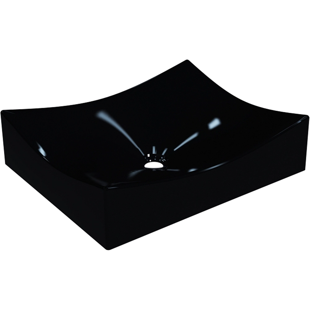 Cuba De Apoio Retangular Para Banheiro Lavabo C01 Ml44w Preto - Lyam Decor