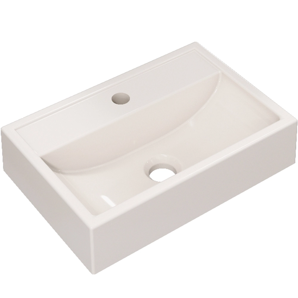 Cuba De Apoio Retangular Para Banheiro Lavabo C01 Q450 Bege - Lyam Decor