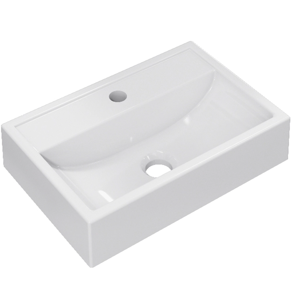 Cuba De Apoio Retangular Para Banheiro Lavabo C01 Q450 Branco - Lyam Decor