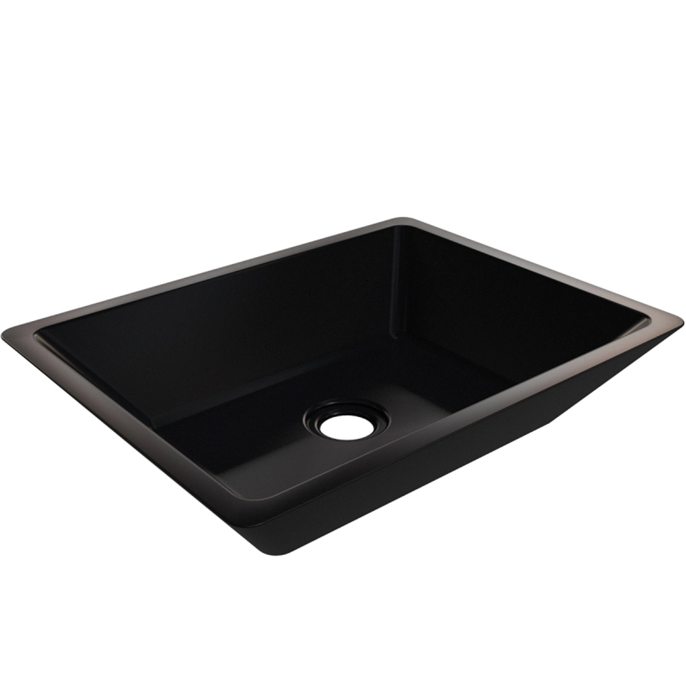 Cuba De Apoio Retangular Para Banheiro Lavabo C01 Rt45 Preto - Lyam Decor