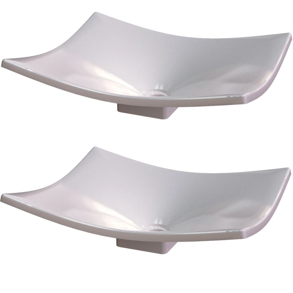 Kit 02 Cubas De Apoio Para Banheiro Lavabo C01 Folha F44 Bege - Lyam Decor