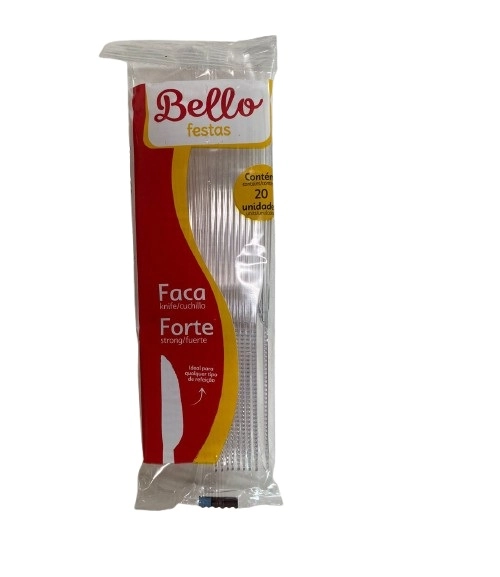 Faca Linha Forte Ps Transparente C/20 Pacote