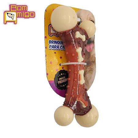 Brinquedo Osso Flatter Tamanho M Aroma De Bacon Bom Amigo
