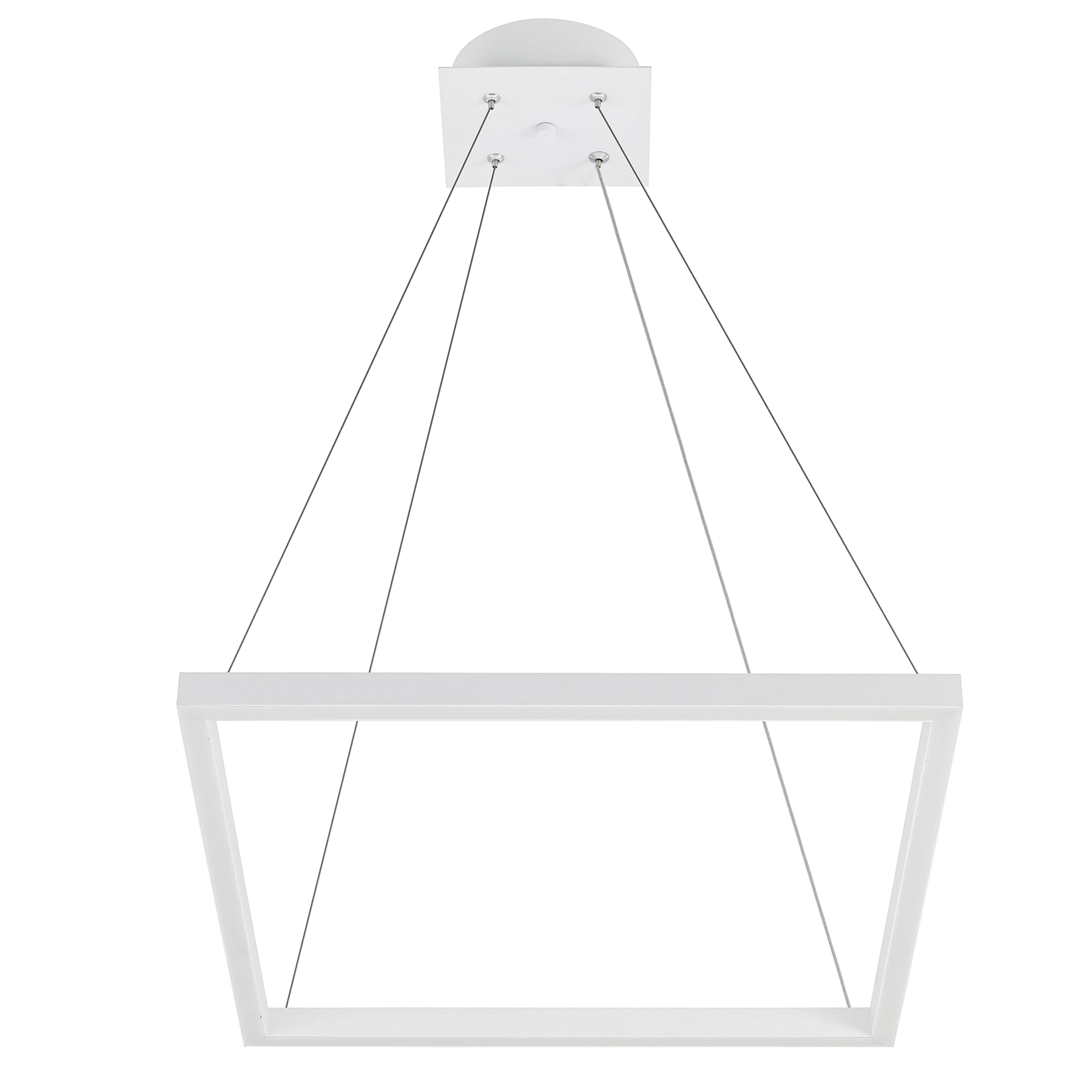 Pendente Quadrado com LED Metal Branco
