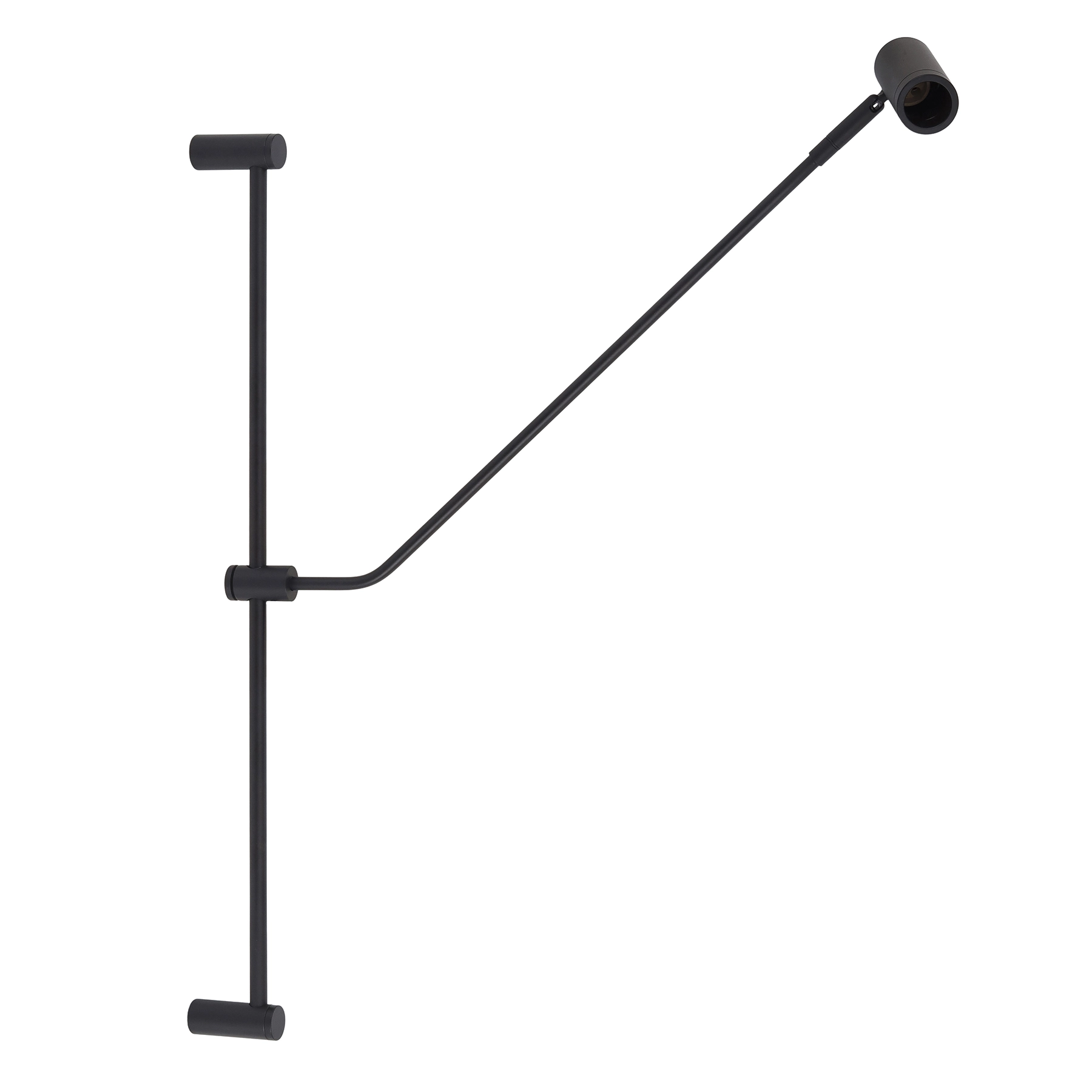 Arandela de Parede Interna Articulada com Fio IP20 Spot Line Preta Bivolt