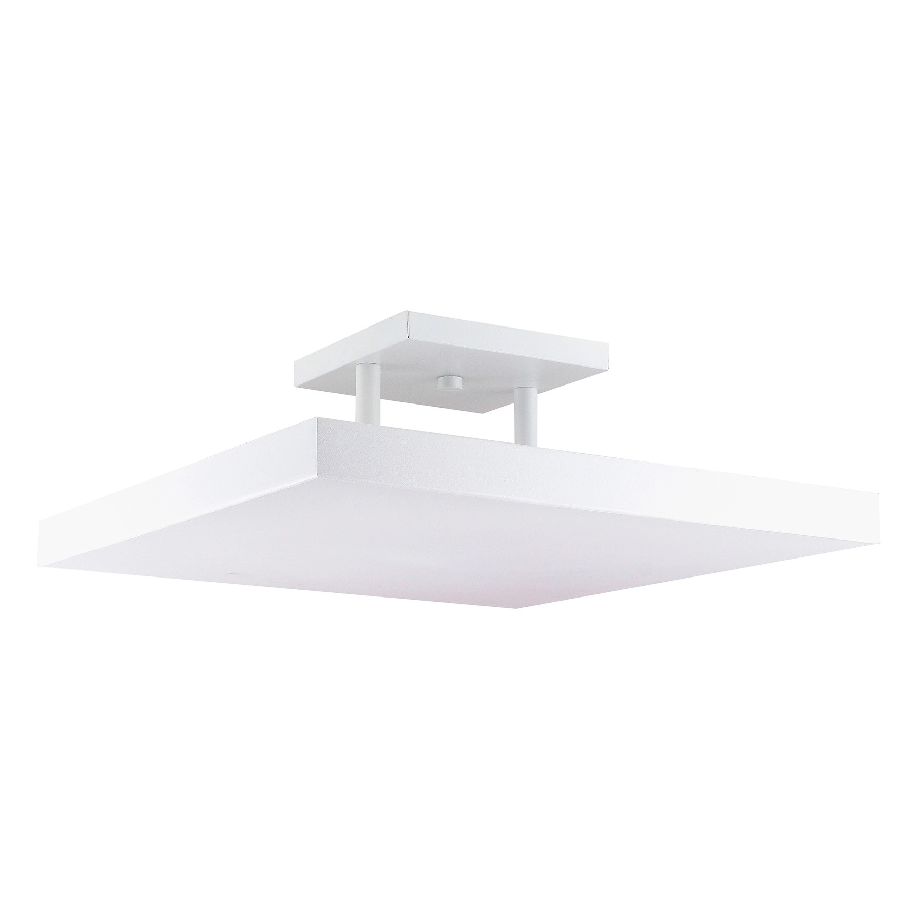 Plafon Com LED Luz Amarela Metal Branco Eclipse Spot Line