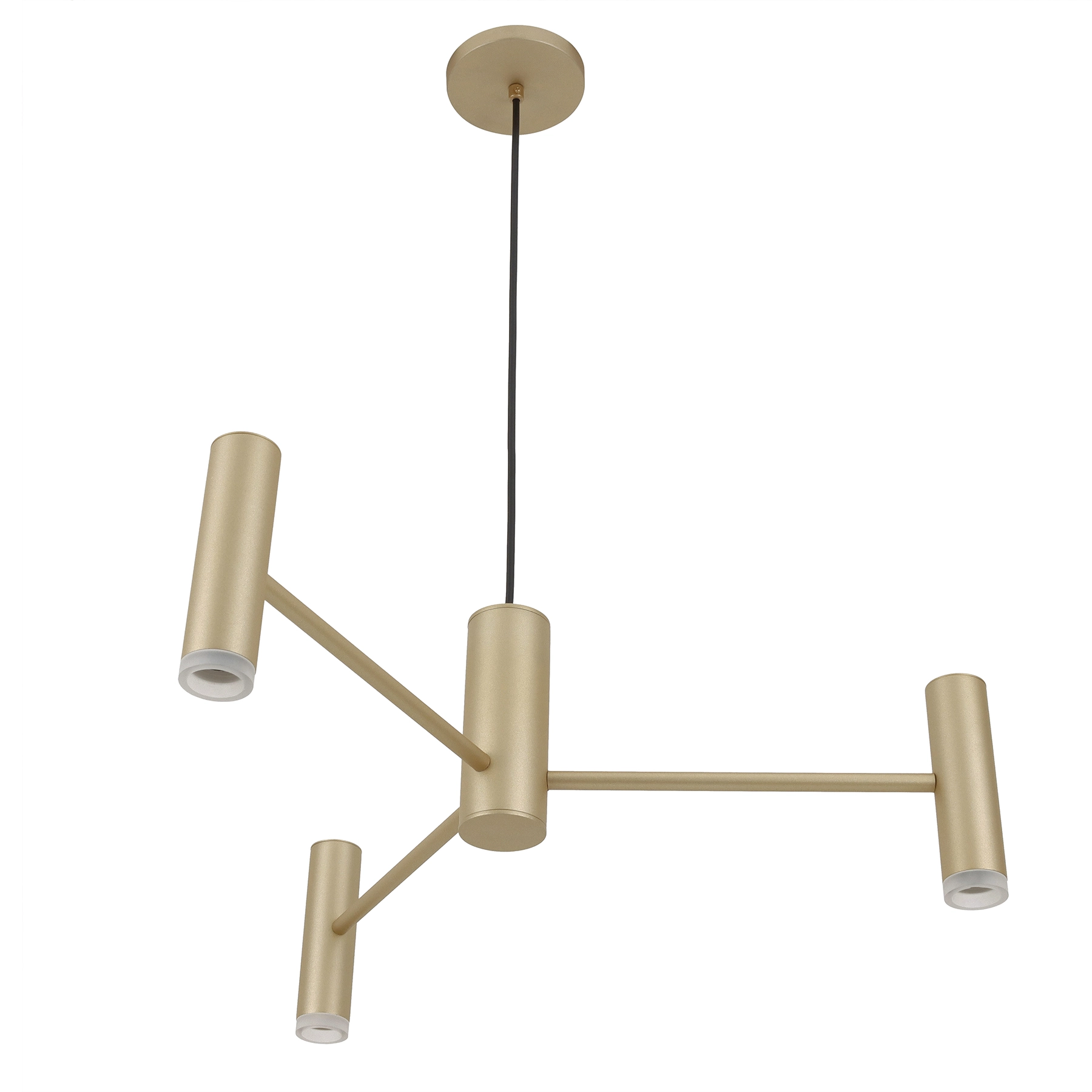 Pendente Ramificado 3 Lâmpadas Metal Dourado Bis Spot Line