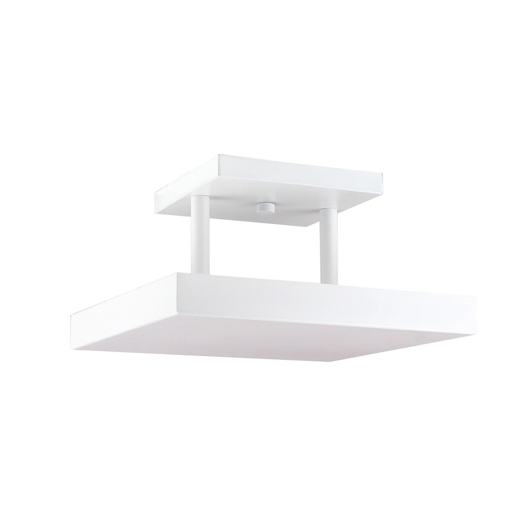Plafon Com LED Luz Amarela Metal Branco Eclipse Spot Line