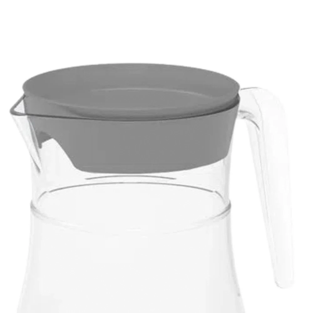 Jarra para Água e Suco com Tampa e Alça 2L Transparente Chumbo Belly Ou