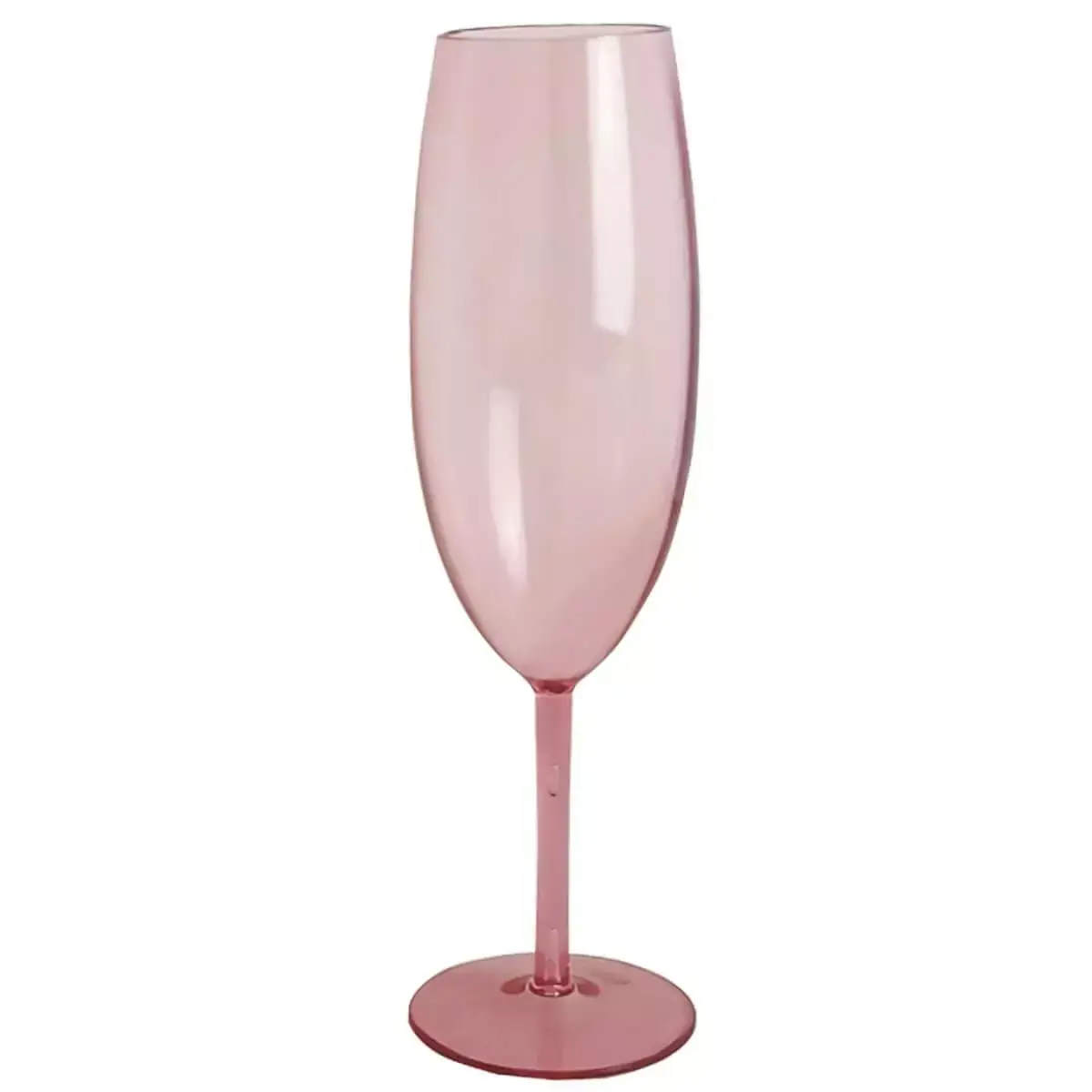 Taça Para Espumante Champagne 280ml Poliestireno Rosa Translúcido Ou