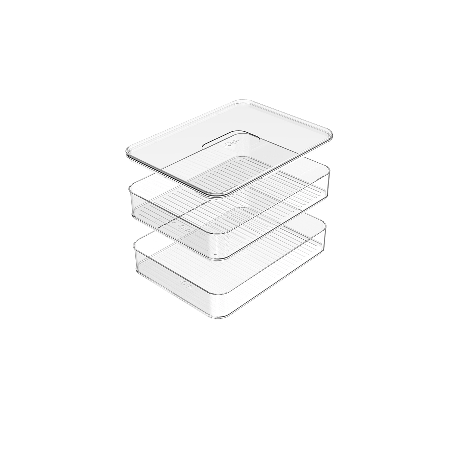 Porta Frios Duplo Transparente Organizador Clear Fresh Porta Queijo E Presunto OU