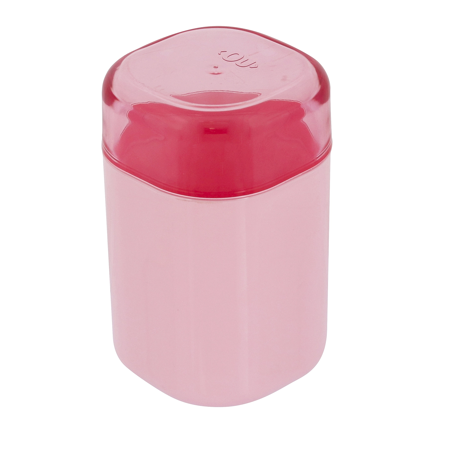 Porta Algodão de Bancada para Banheiro Plástico Rosa Dual Ou