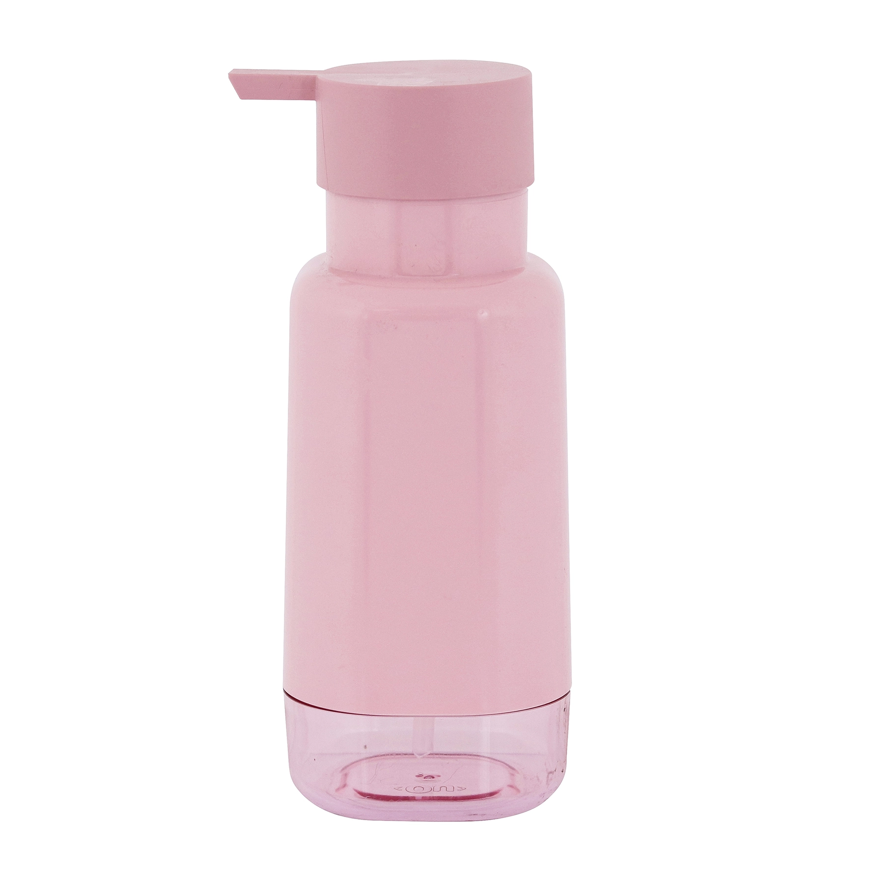 Porta Sabonete Líquido de Bancada para Banheiro 500ml Plástico Rosa Dual Ou