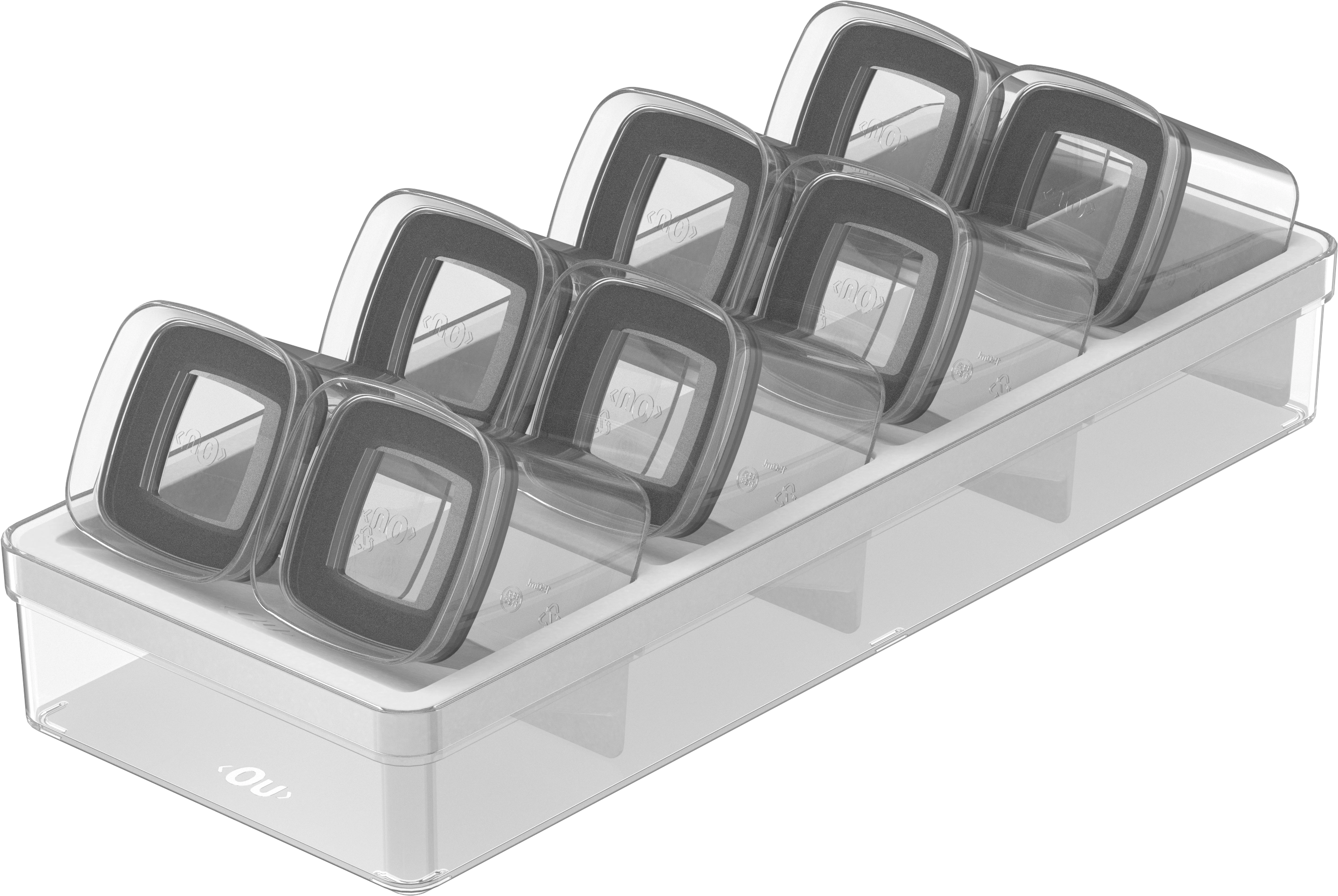 Organizador Temperos Clear Branco 9pcs Cob1400bcf Martiplast