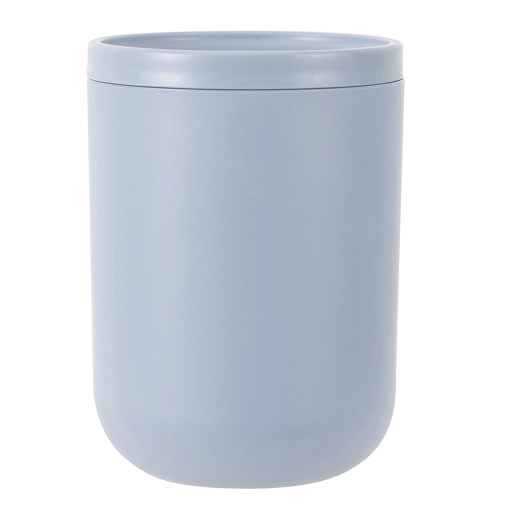 Porta Algodão de Bancada para Banheiro Plástico Azul Glacial Fechado Bold Ou